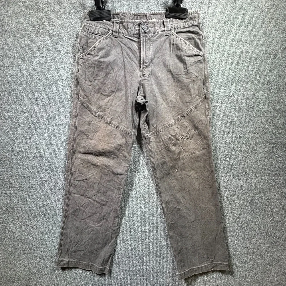 The North Face Khakis Pant Men's 36x31 Gray Canvas Straight Leg Utility Stretch